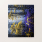 青い森を抜ける黄金の道 ジグソーパズル (縦)