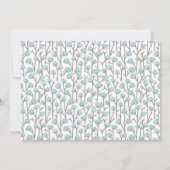 青い森林子ヒツジのベビーシャワーの招待状カード 招待状 (裏面)