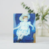 青い椅子にエルシー |メアリー・カッサット ポストカード (スタンド正面)