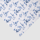 青い植物のシンプルパターンの切り離し 薄葉紙 (詳細)