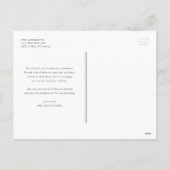 青い植物のフレーム ハッピーハヌカッハ フォト シーズンポストカード (裏面)