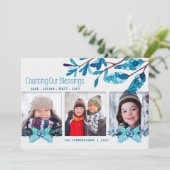 青い植物のブレスカウント 3 枚の写真 シーズンカード (スタンド正面)