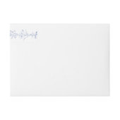 青い植物体ビクトリアンの事前対応リターン ラップアラウンドラベル (正面)