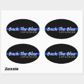 青い楕円形のバンパーステッカーを裏返す 楕円形シール (シート)