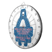 青い極熊の化学おもしろいジョーク ダーツボード (正面右)