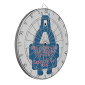 青い極熊の化学おもしろいジョーク ダーツボード (正面左)