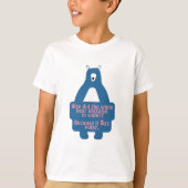 青い極熊の化学おもしろいジョーク Tシャツ (正面)