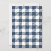 青い楽しいスクリプトの写真  ホリデーカード (裏面)