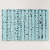 青い楽譜 ジグソーパズル (横)