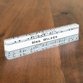 青い楽譜 デスクネームプレート (側面)