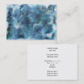 青い概要 名刺 (正面/裏面)