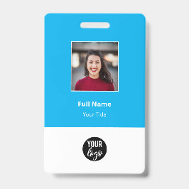 青い標準企業の従業員名タグ バッジ