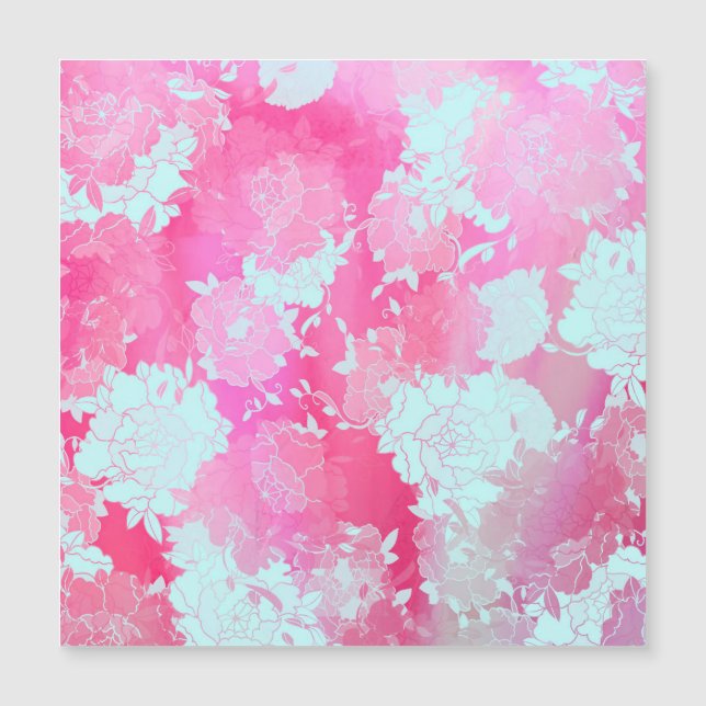 青い模様の日本の花 (正面)