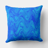 青い模様 クッション (裏面)