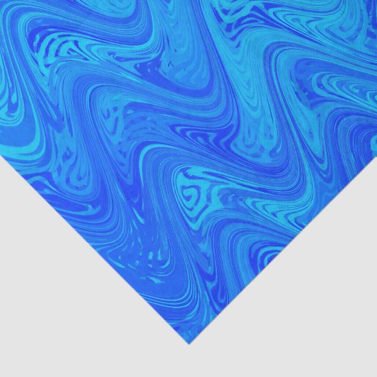 青い模様 薄葉紙 (詳細)