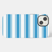 青い横ストライプ iPhoneケース (裏面横)