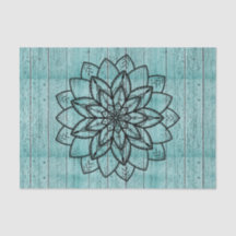 青い樹齢の木材の曼荼羅