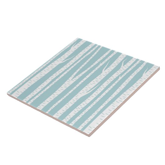 青い樺の木 タイル (側面)