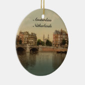 青い橋およびAmstelの川、アムステルダム セラミックオーナメント (右)