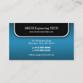 青い機械工学者のギアの名刺 名刺 (裏面)