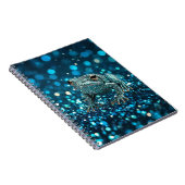 青い次元のカエルの神秘的な青い《写真》ぼけ味 ノートブック (右側)