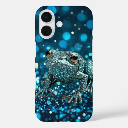 青い次元のカエルの神秘的な青い《写真》ぼけ味 Case-Mate iPhoneケース (裏面)