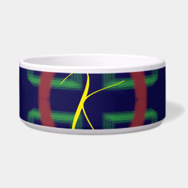 青い正方形の幾何学的 ボウル