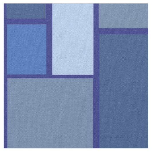 青い正方形ジオメトリ – 感情型枠と色 ファブリック (クローズアップ)