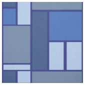 青い正方形ジオメトリ – 感情型枠と色 ファブリック (見本)