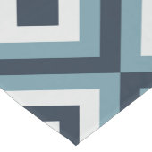 青い正方形パターン ショートテーブルランナー (コーナー)