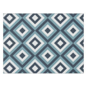 青い正方形パターン テーブルクロス (正面(横))