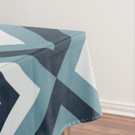 青い正方形パターン テーブルクロス