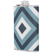 青い正方形パターン フラスク (左)