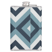 青い正方形パターン フラスク (裏面)