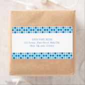 青い正方形パターン ラベル (インサイチュ)