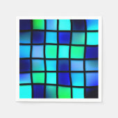 青い正方形 スタンダードカクテルナプキン (正面)