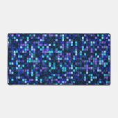 青い正方形 デスクマット (正面)