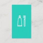 青い歯のロゴ | 歯科 名刺 (裏面)