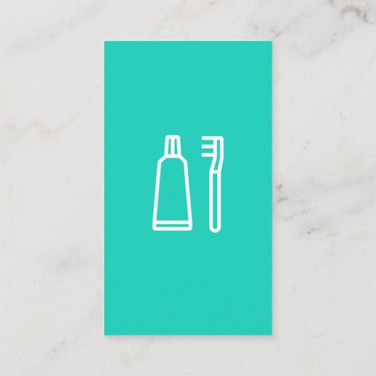 青い歯のロゴ | 歯科 名刺 (裏面)