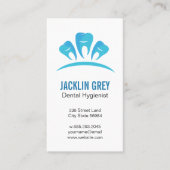 青い歯のロゴ | 歯科 名刺 (正面)