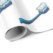 青い歯ブラシ ラッピングペーパー (ロールコーナー)