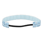 青い歯科医院パターン アスレチックヘッドバンド (裏面)