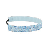 青い歯科医院パターン アスレチックヘッドバンド (左)