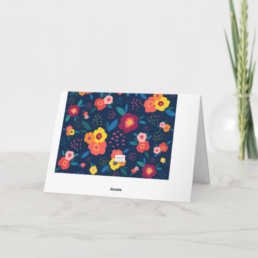 『青い母の日にフローラのおばあちゃんを愛する』 カード (裏面)