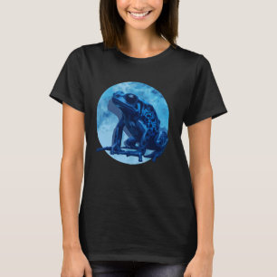 青い毒ダーツカエル色の外来動物アンフィブ Tシャツ