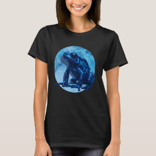 青い毒ダーツカエル色の外来動物アンフィブ Tシャツ