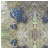 青い毒投げ矢のカエル ファブリック (クローズアップ)