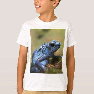 青い毒投げ矢のカエル Tシャツ
