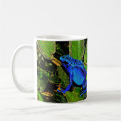 青い毒投げ矢のカエルDendrobates Azureus コーヒーマグカップ (左)