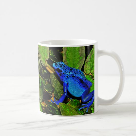 青い毒投げ矢のカエルDendrobates Azureus コーヒーマグカップ (右)